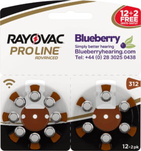 Rayovac Size 312 Brown - Proline Advanced Best Hearing Aid Batteries 12+2 FREE